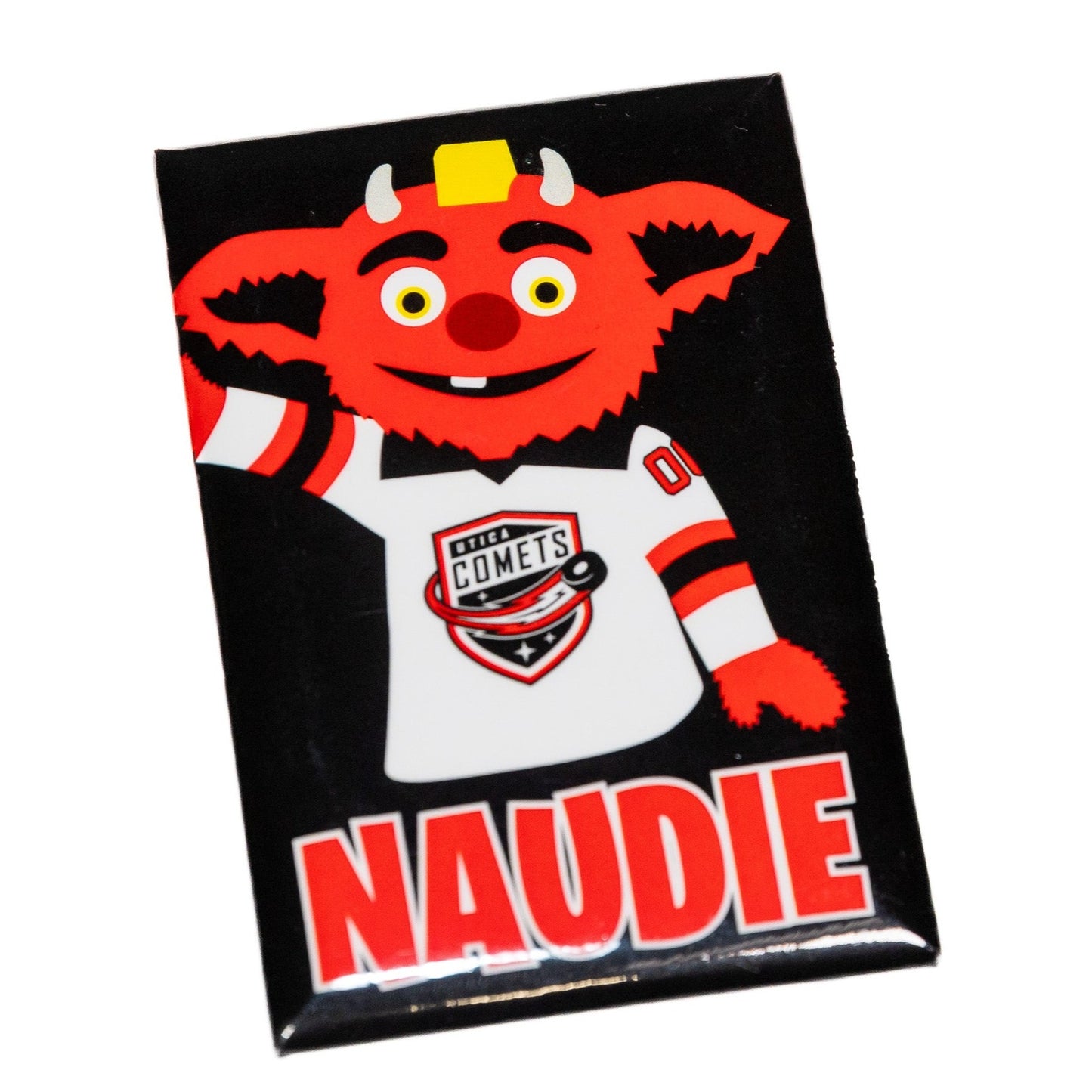 Utica Comets Novelty Black Wincraft Naudie Magnet