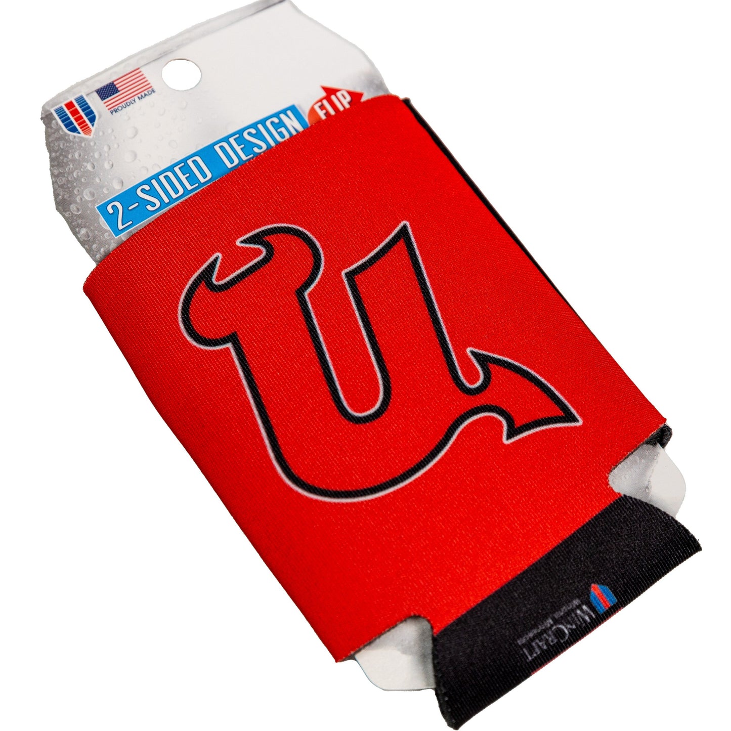 Utica Comets Novelty Wincraft U Logo Can Cooler