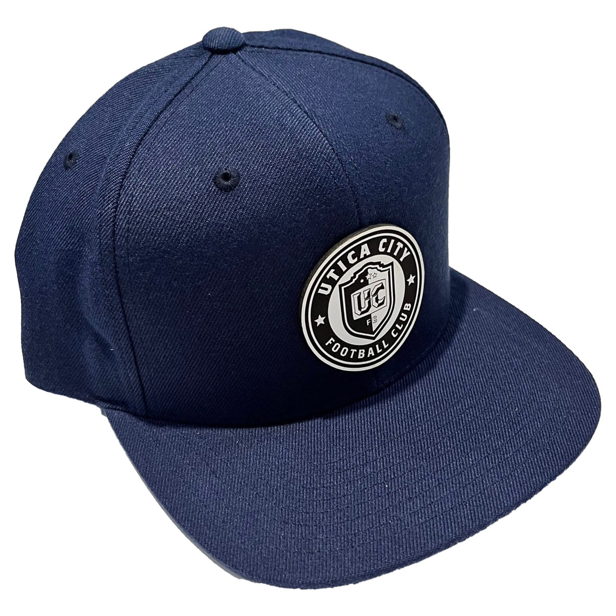UCFC Branded Bills Navy Flatbrim B W Round Logo Utica Comets And ucfc-branded-bills-navy-flatbrim-b-w-round-logo-utica-comets-and