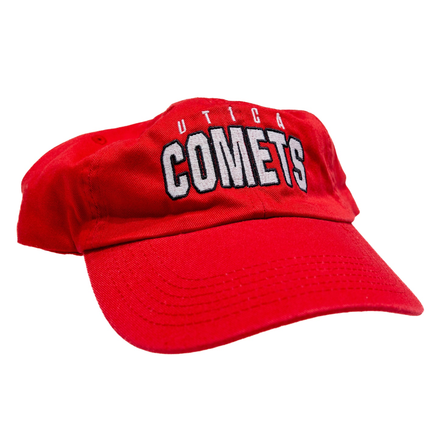 Utica Comets Youth Red Print Hub Arch Hat