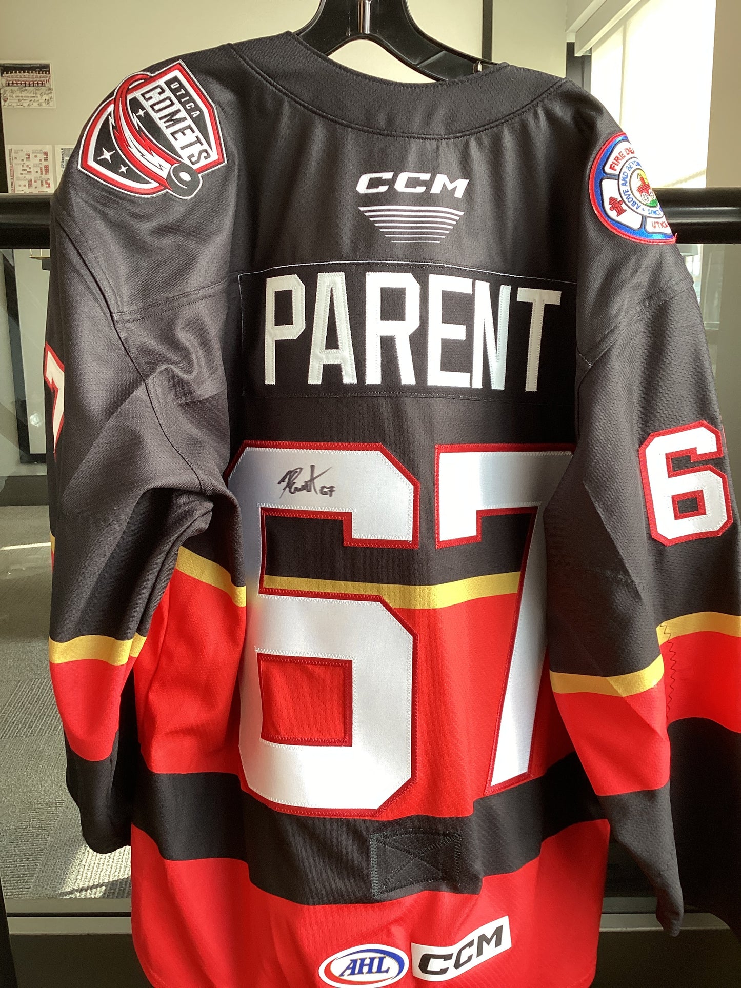 Utica Comets Fire Parent Jersey