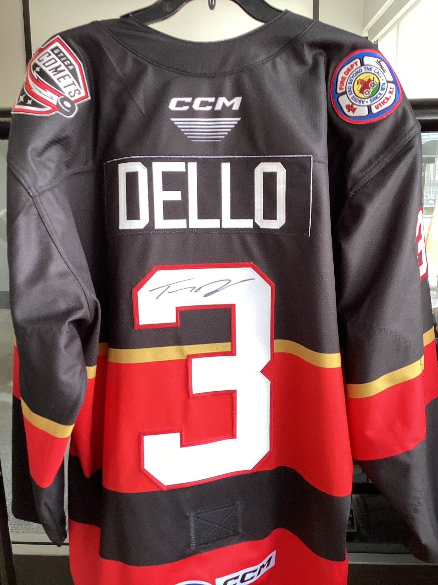 Utica Comets Dello Fire Jersey