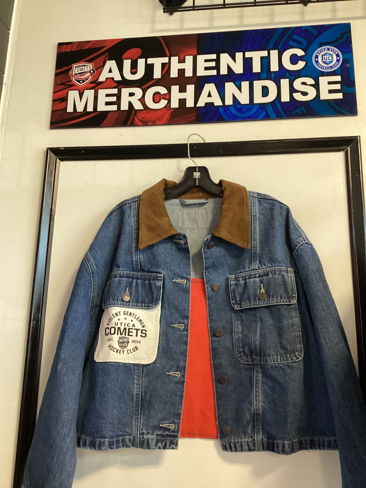 Utica Comets Custom Jean Jacket