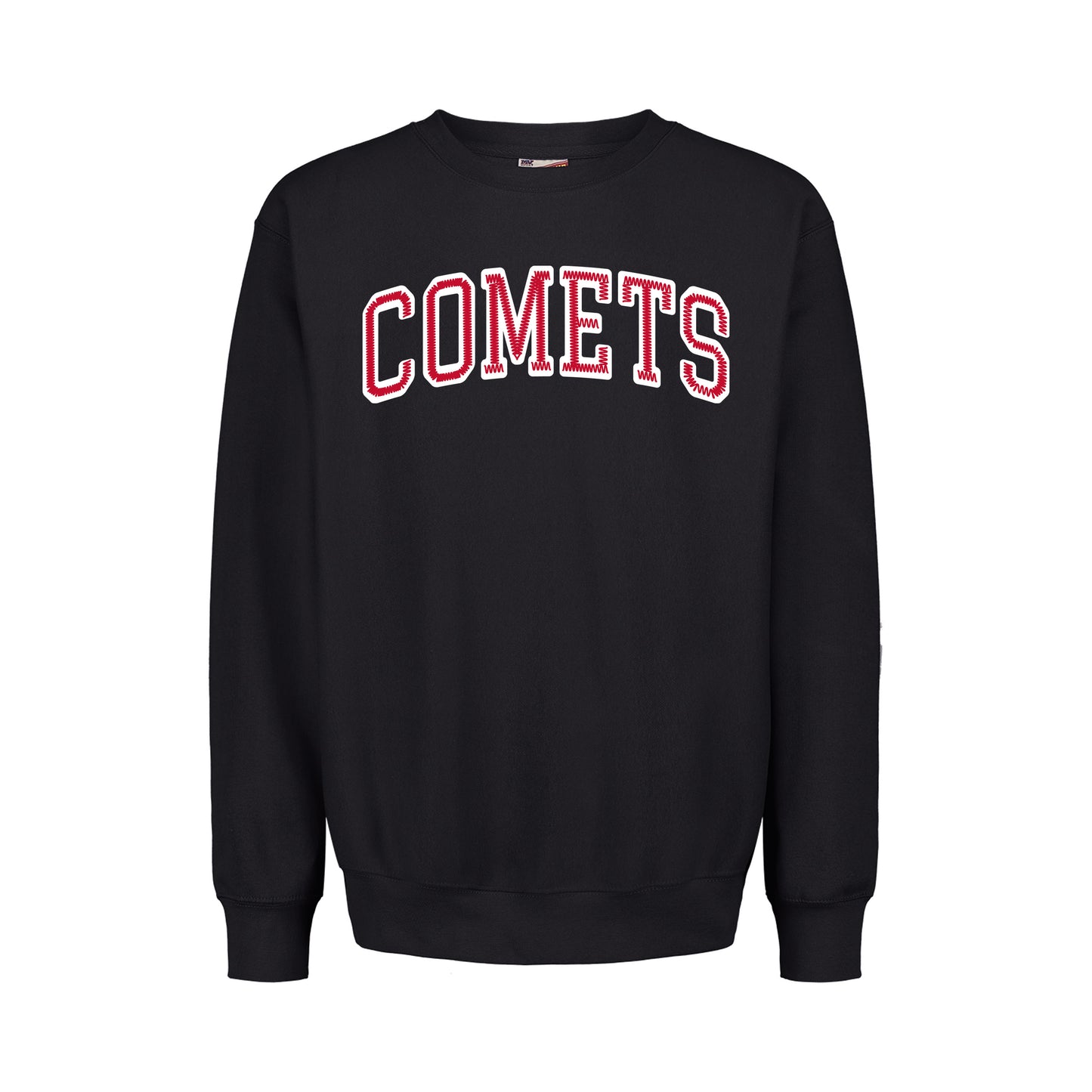 Utica Comets Black Embroidered Crewneck