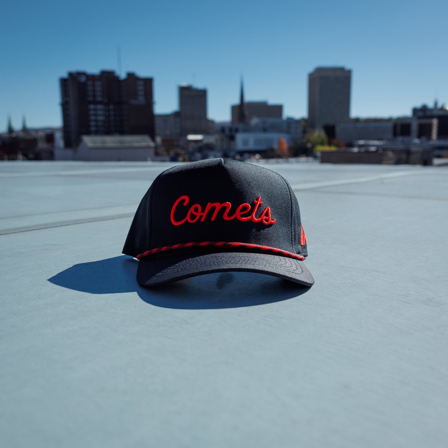 Utica Comets Black Rope Howies Hat