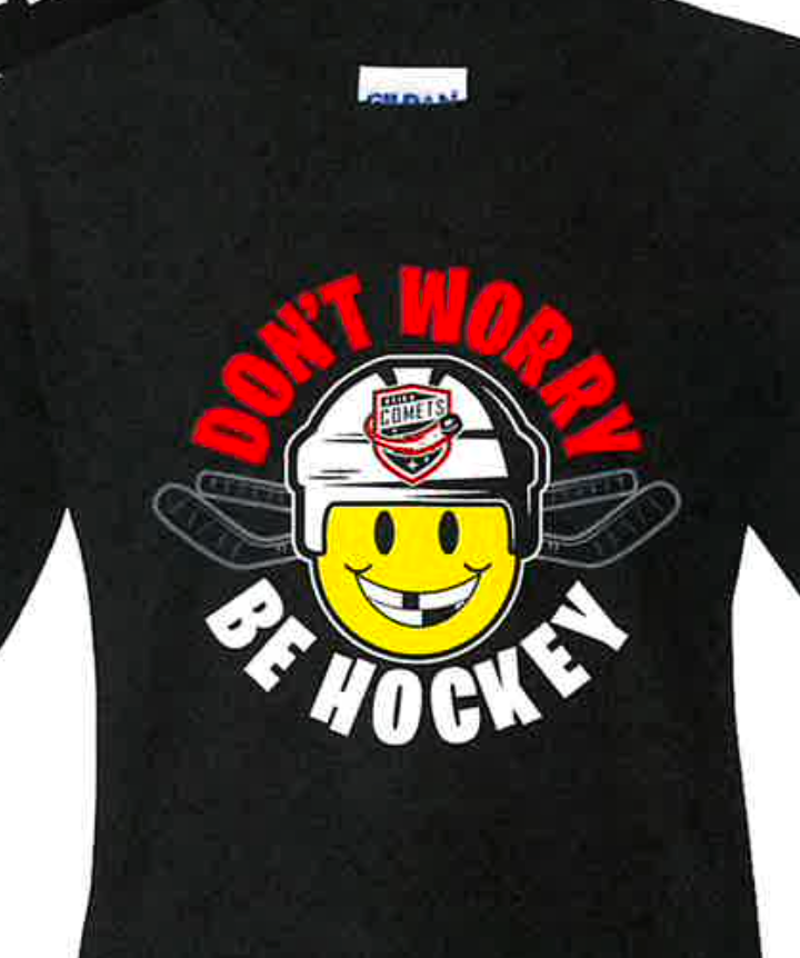Utica Comets Don't Worry Be Hockey Youth Tee