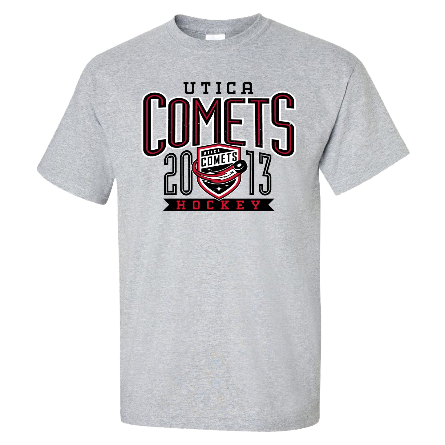 Utica Comets Gray Tee Shirt