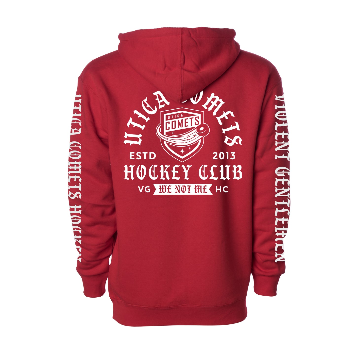 Utica Comets Violent Gentlemen Red Hoodie