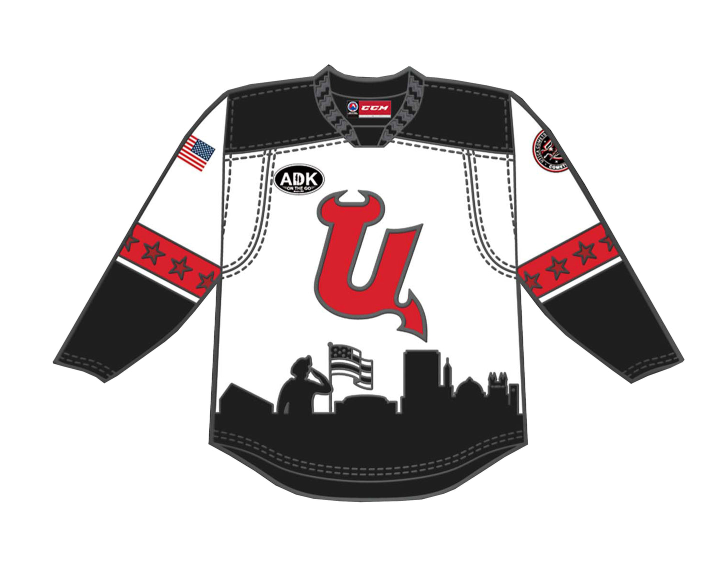 Utica Comets Veterans Day Jersey Pin