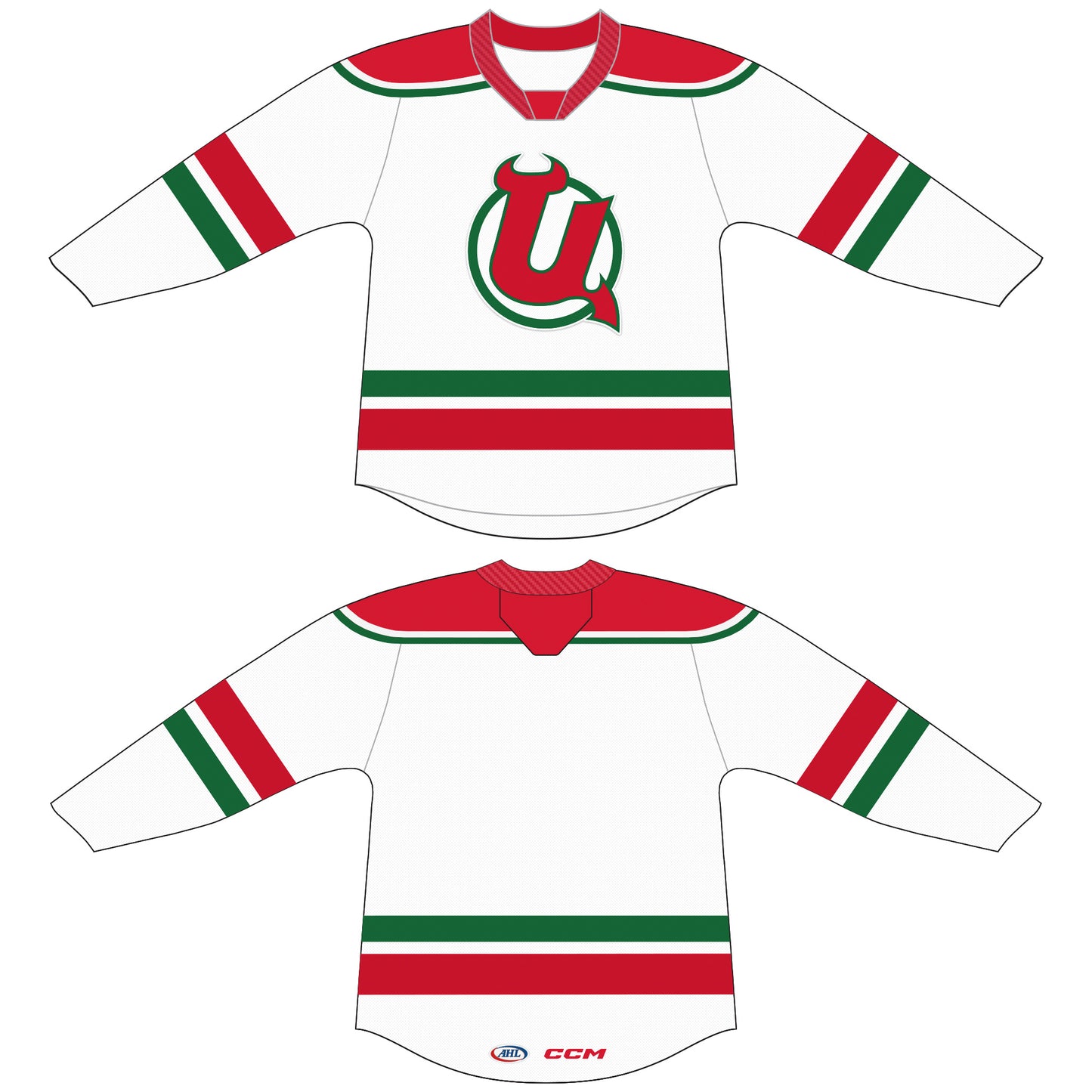 Utica Devils White Throwback Youth Replica Jersey