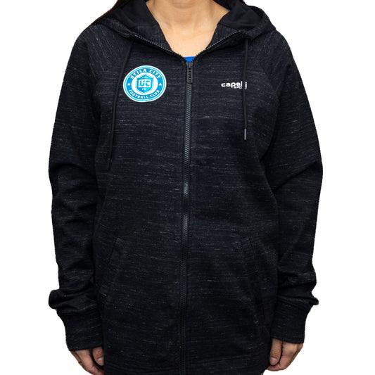 UCFC Heather Black Capelli Zip Hood