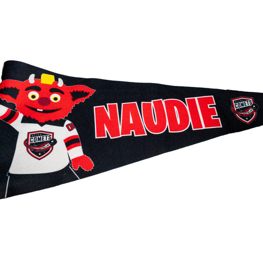 Utica Comets Novelty Black Wincraft Naudie Pennant