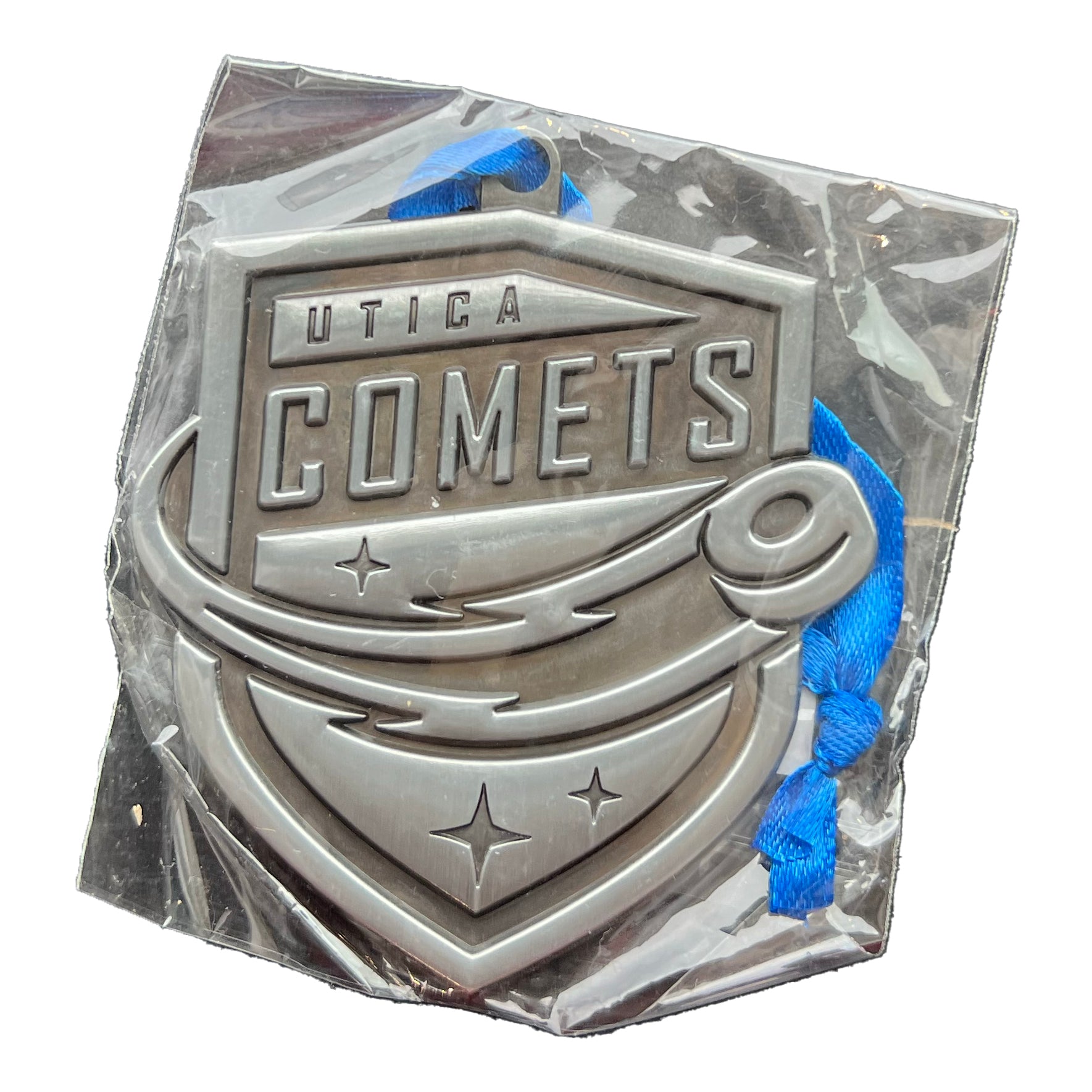 Utica Comets Shield Metal Ornament – Utica Comets and Utica City FC Store