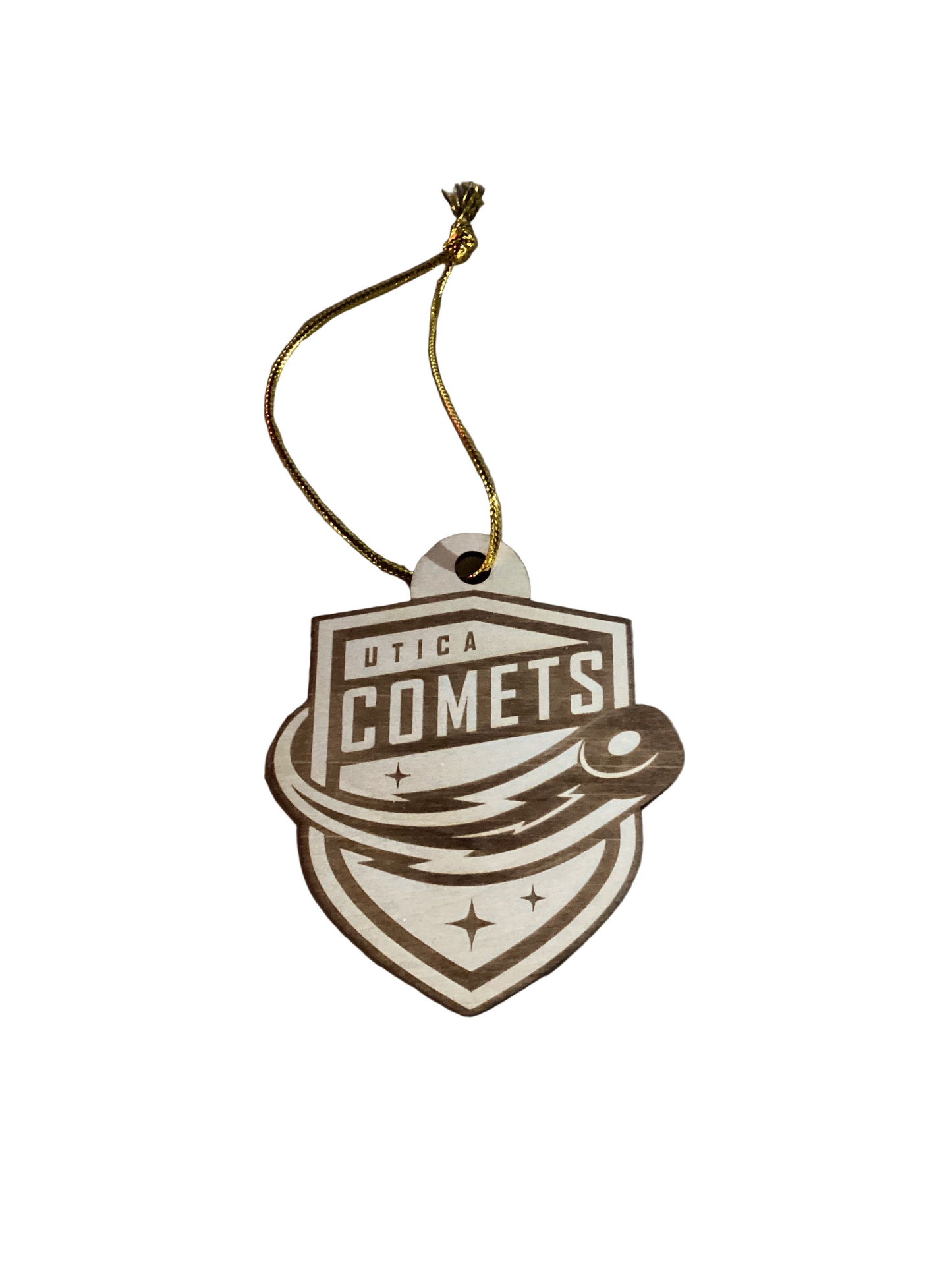 Utica Comets Wood Ornament