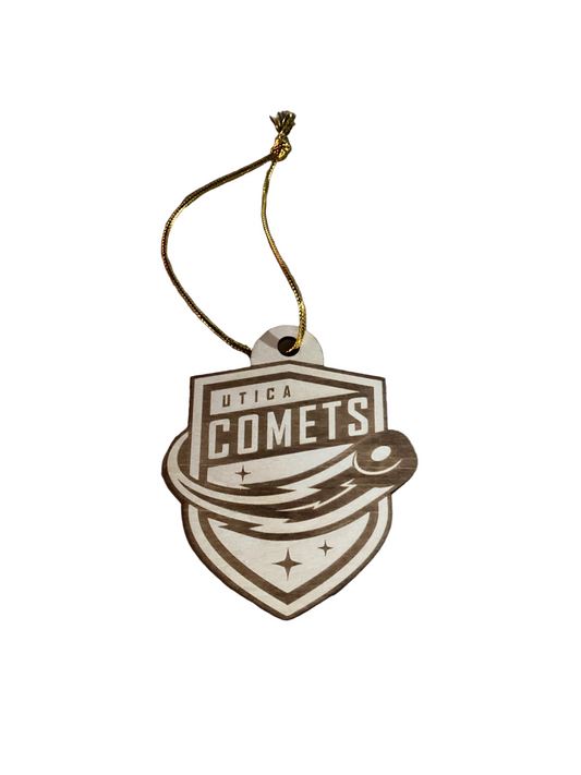 Utica Comets Wood Ornament