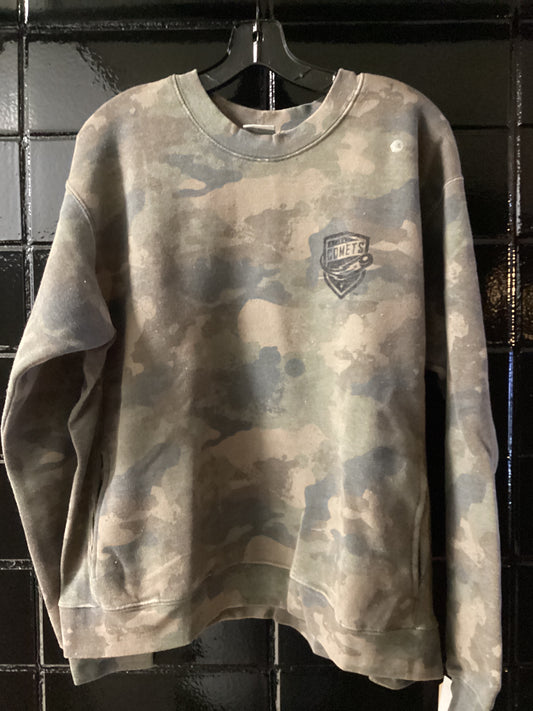 Utica Comets Camo Black Logo Hoodie
