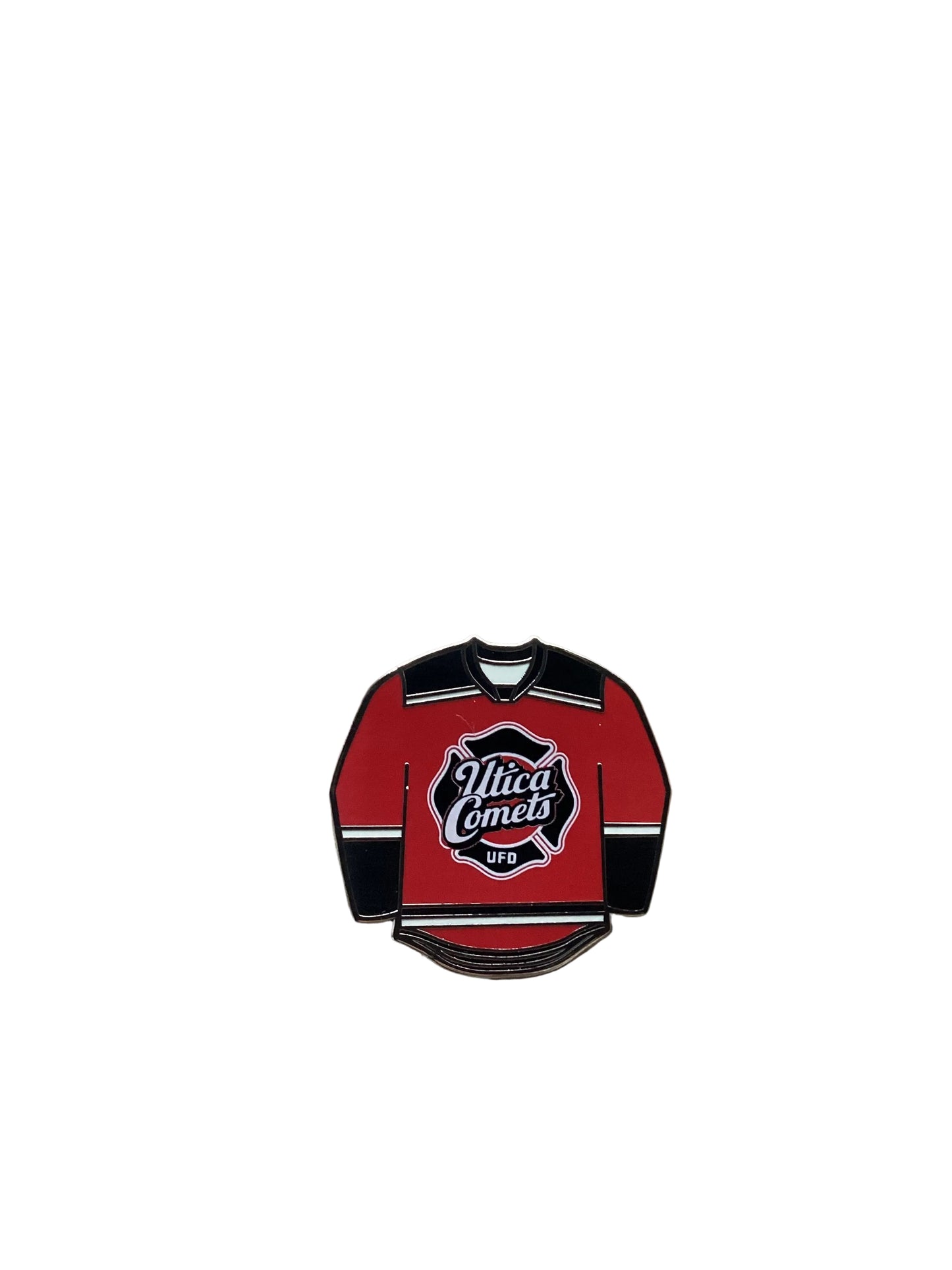Utica Comets Fire Department Jersey Pin