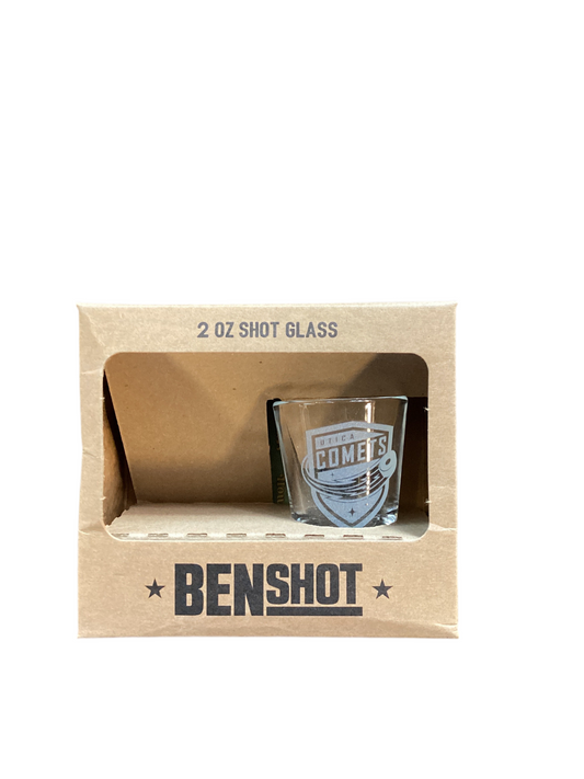Utica Comets Etched Shot Glass