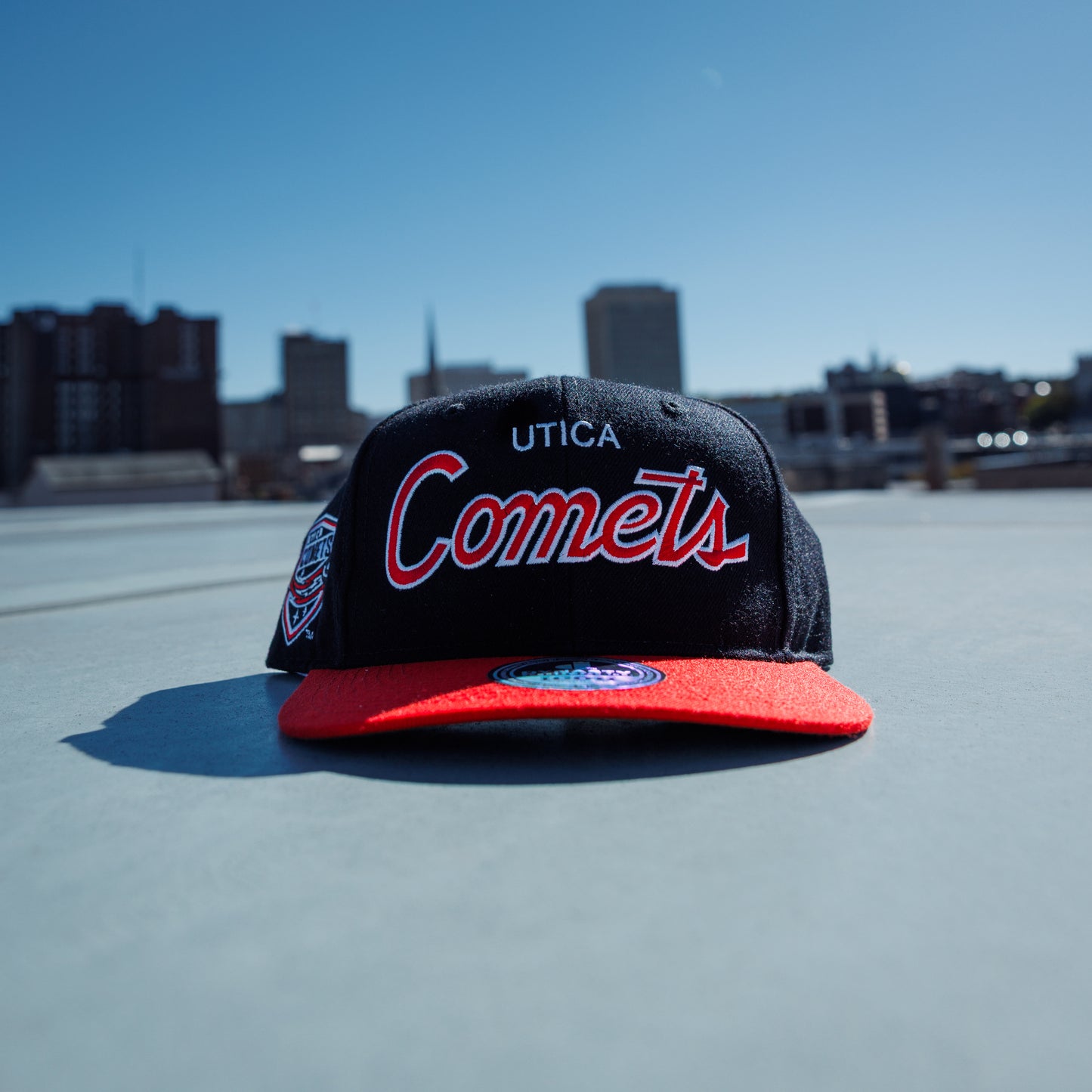 Utica Comets Red Brim Hat