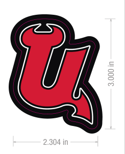 Utica Comets U Logo Sticker