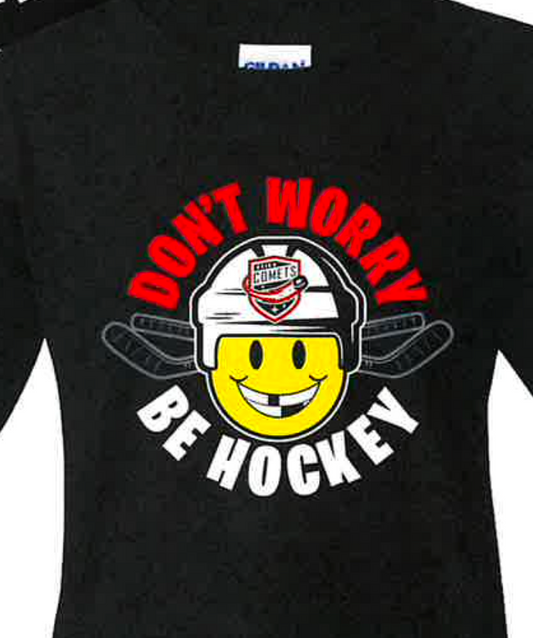 Utica Comets Don't Worry Be Hockey Youth Tee