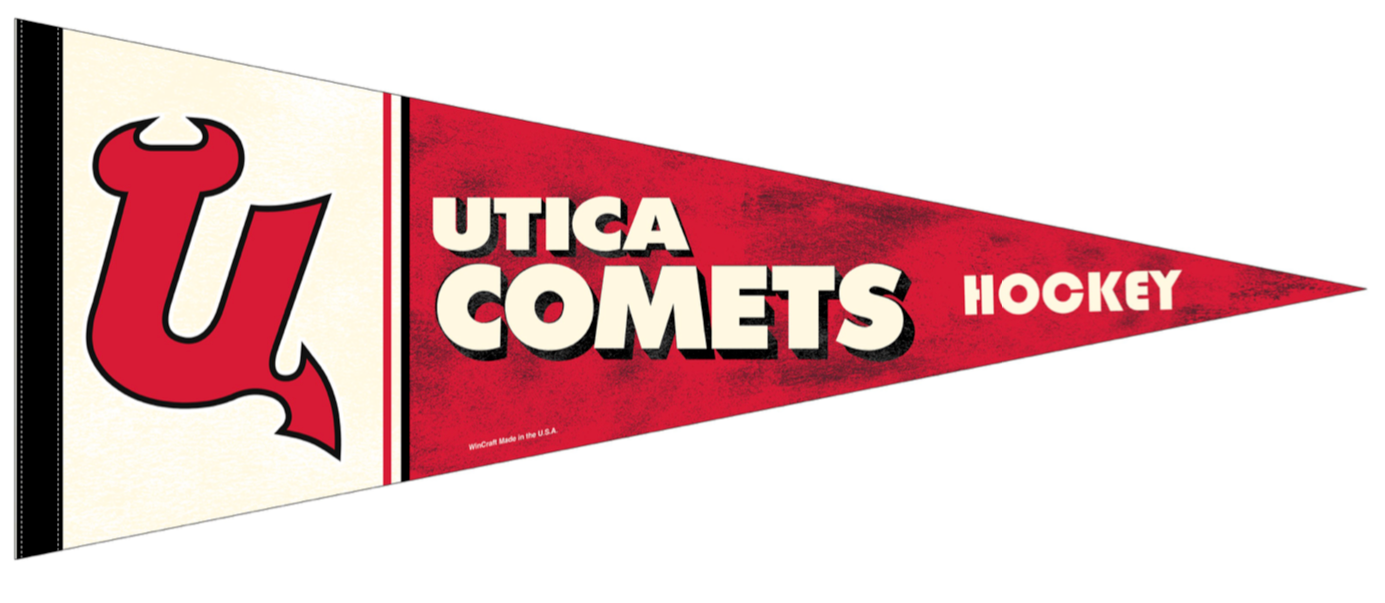 Utica Comets Retro Pennant