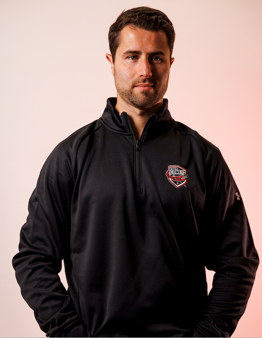 Utica Comets UA 1/2 Zip Black
