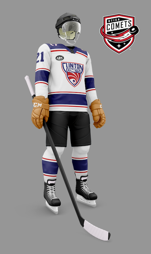 Utica Comets 100 Years of Comets Heritage Jersey