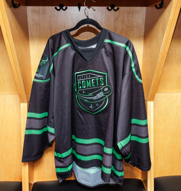 Utica Comets Save of the Day Black Jersey XXL