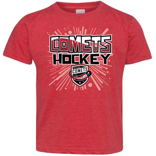 Utica Comets Red Youth Shredded Tee