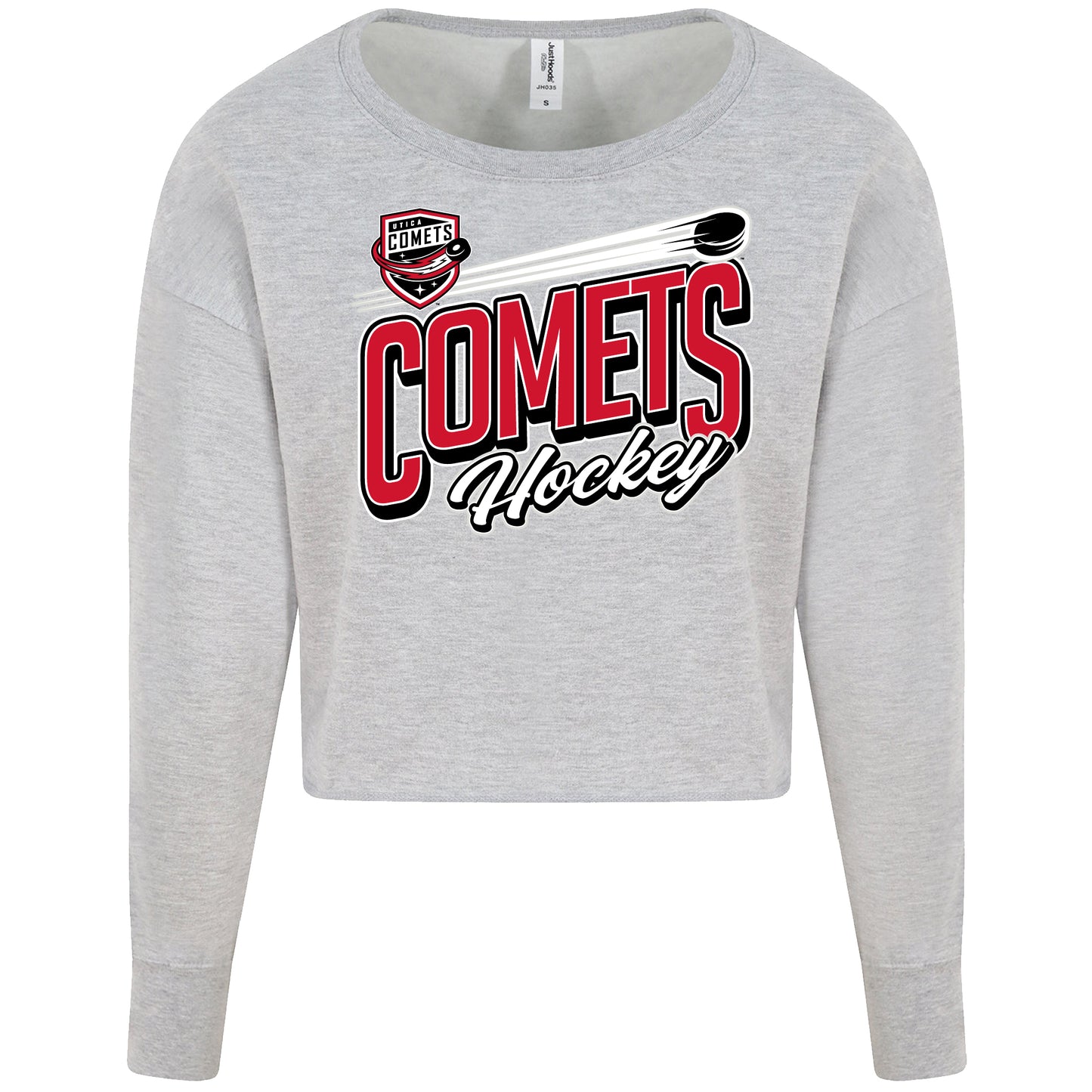 Utica Comets Women’s Gray Cropped Sweatshirt