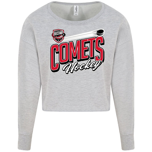 Utica Comets Women’s Gray Cropped Sweatshirt
