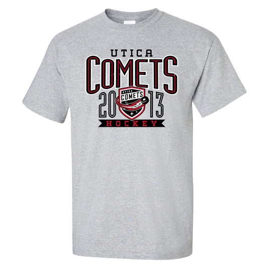 Utica Comets Gray Tee Shirt