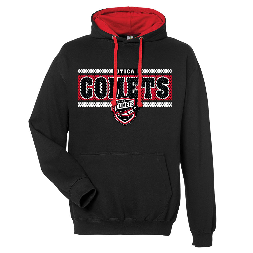 Utica Comets Black Meshness Hoodie