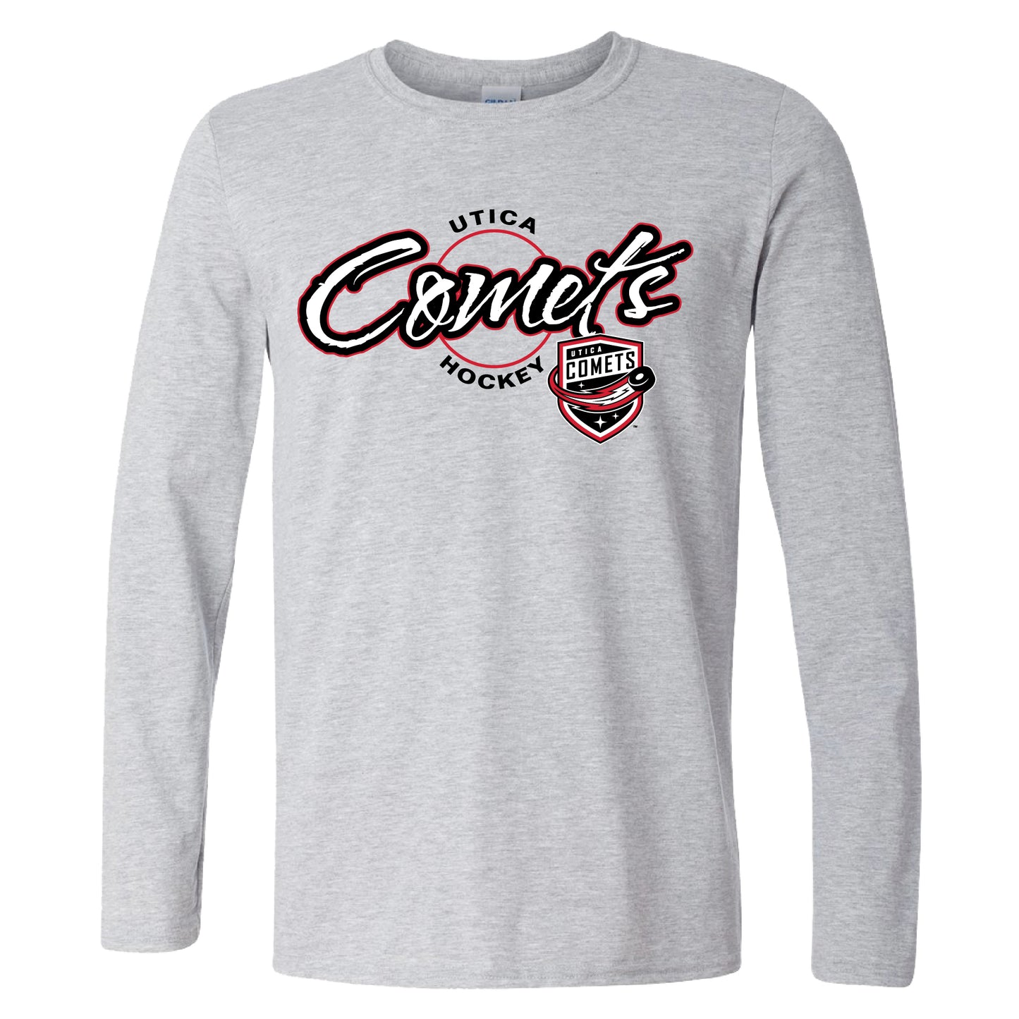 Utica Comets Gray Long Sleeve Shirt