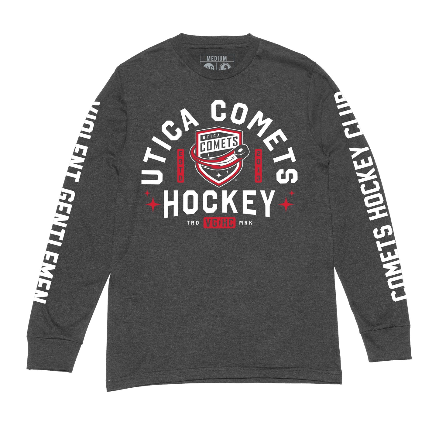 Utica Comets Violent Gentlemen Gray Long Sleeve