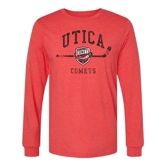 Utica Comets Arch Stick Long Sleeve Tee