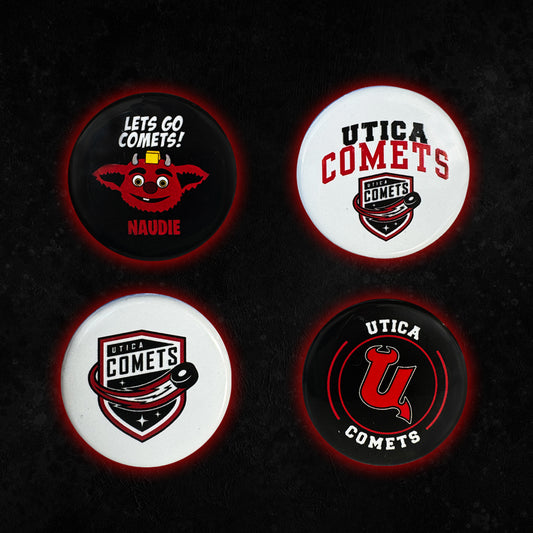 Utica Comets 4 Pack Pins