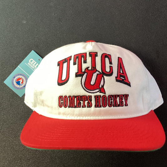 Utica Comets White U Celly Hat
