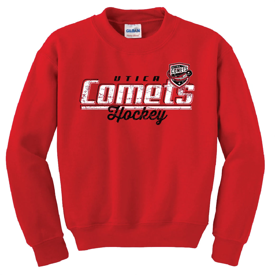 Utica Comets Youth Red Crewneck