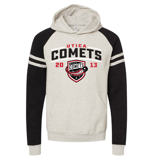 Utica Comets Oatmeal Colorblocked Hoodie