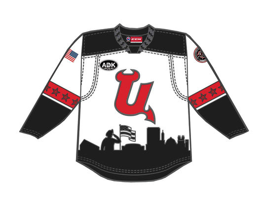 Utica Comets Veterans Day Jersey Pin