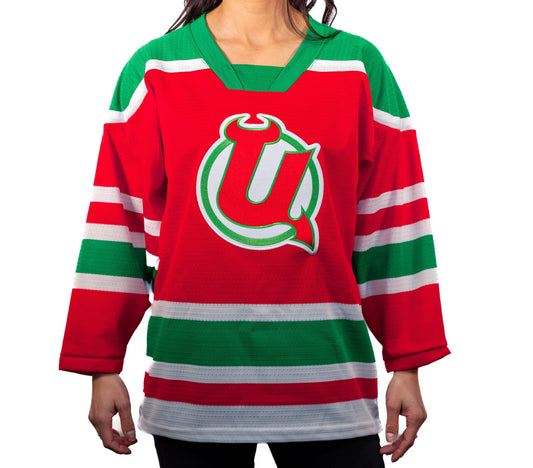 Utica Devils Red Throwback Youth Replica Jersey