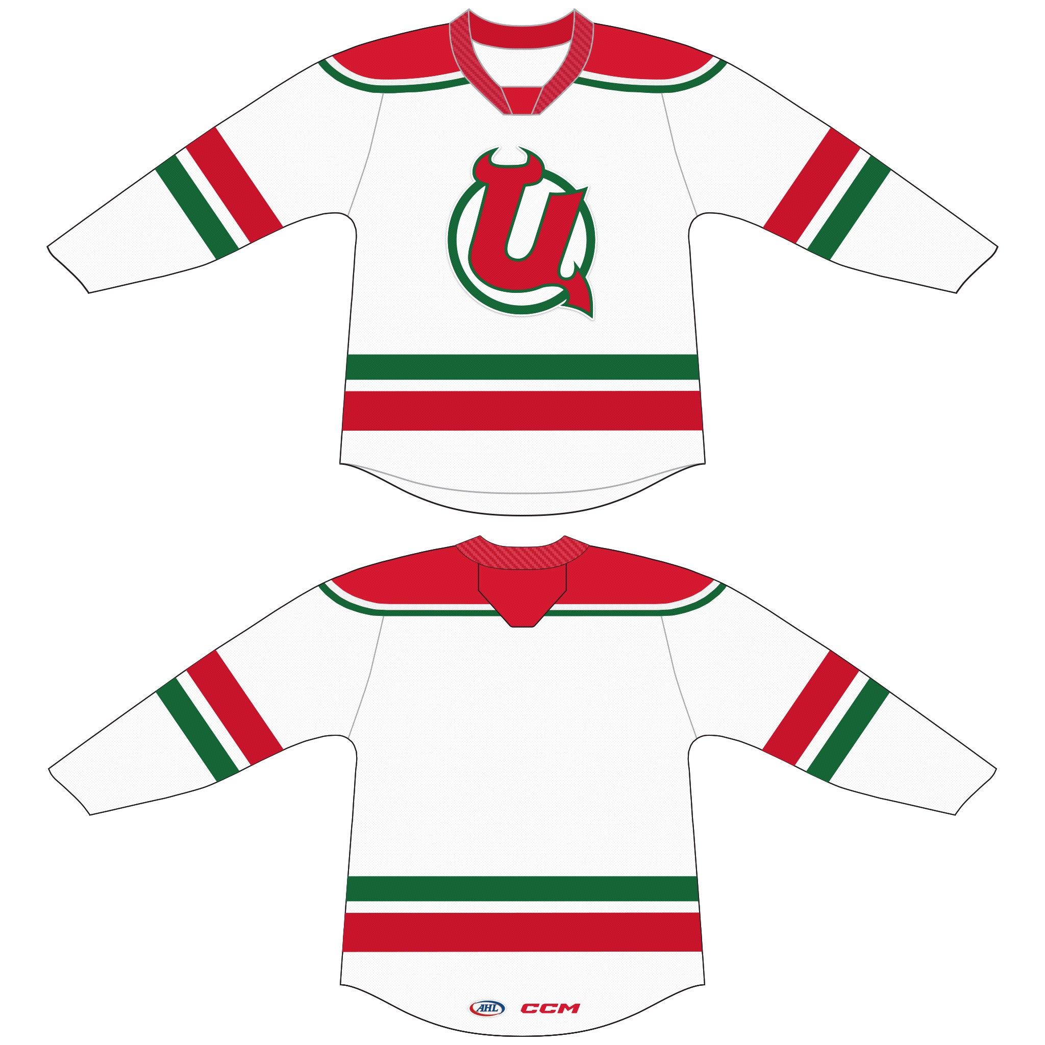 Utica Devils White Throwback Youth Replica Jersey Utica Comets and
